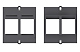 Ramka modułowa 2x Keystone czarna Bachmann (917.000)