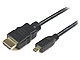 Kabel HDMI długość 1m wtyk HDMI na WTYK micro HDMI