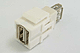 Moduł keystone USB-A gniazdo A na gniazdo A kolor biały