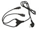 Kabel zasilający długość 1,8m wtyk kątowy Schuko na 2 x C13