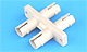 Adapter światłowodowy ST-ST duplex MM Flangeless
