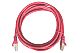 Patchcord FTP miedziany kat.6 (klasa E) linka czerwony dł.3m kabel ekranowany L