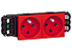 Mosaic gniazdo do kanałów DLP 2X2P+Z czerwone.