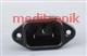 Złącze C14 na panel przykręcane rozstaw 36mm styk 4,8 mm
